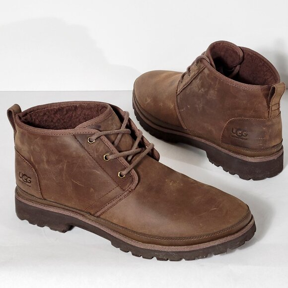 UGG Men's Neuland Waterproof Boot Wool Lined Leather Chukka - Picture 1 of 12